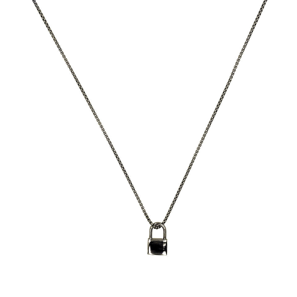 Lock Pendant Long Necklace