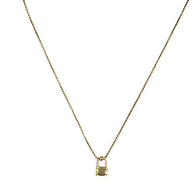 Lock Pendant Long Necklace