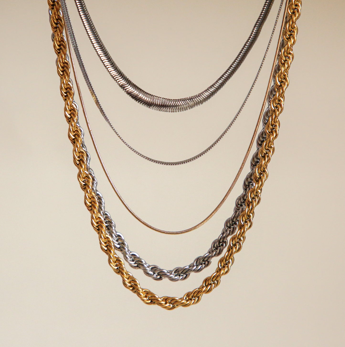 Skinny Squared Snake Chain