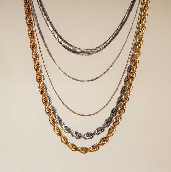 Skinny Squared Snake Chain