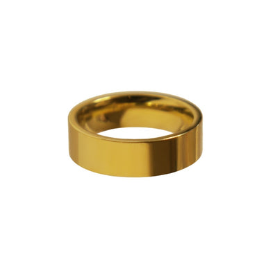 Shiny Golden Plain Round Ring